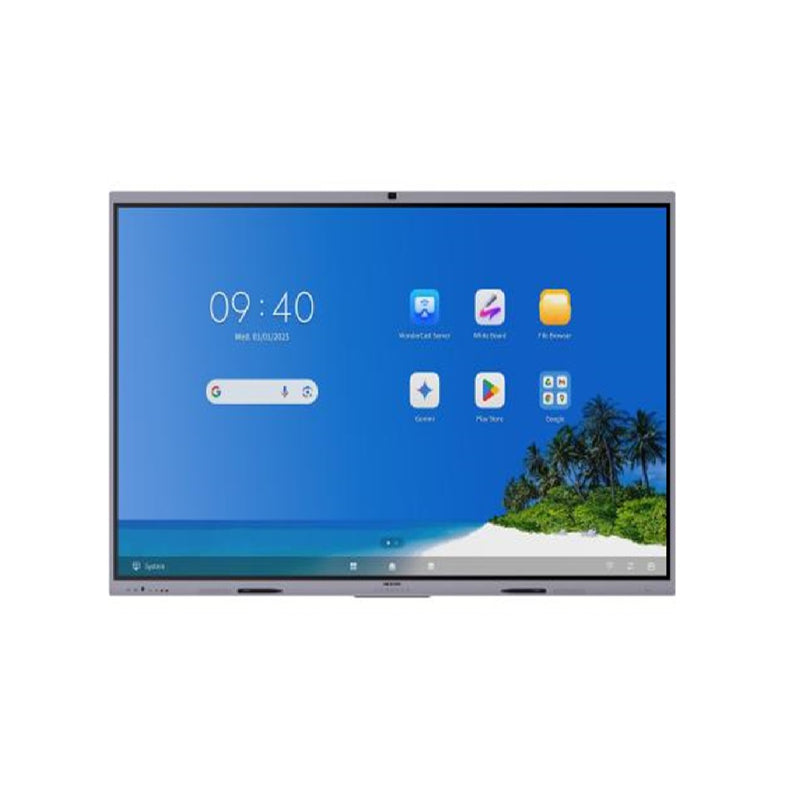 Hikvision DS-D5B86RB/FP 86" 4K UHD Interactive Flat Panel | 8GB RAM | 128GB Storage | 50-Point Touch | Android 14 | 5ms Response Time | 60Hz Refresh Rate | Built-in Speakers | Smart Display for Education & Business