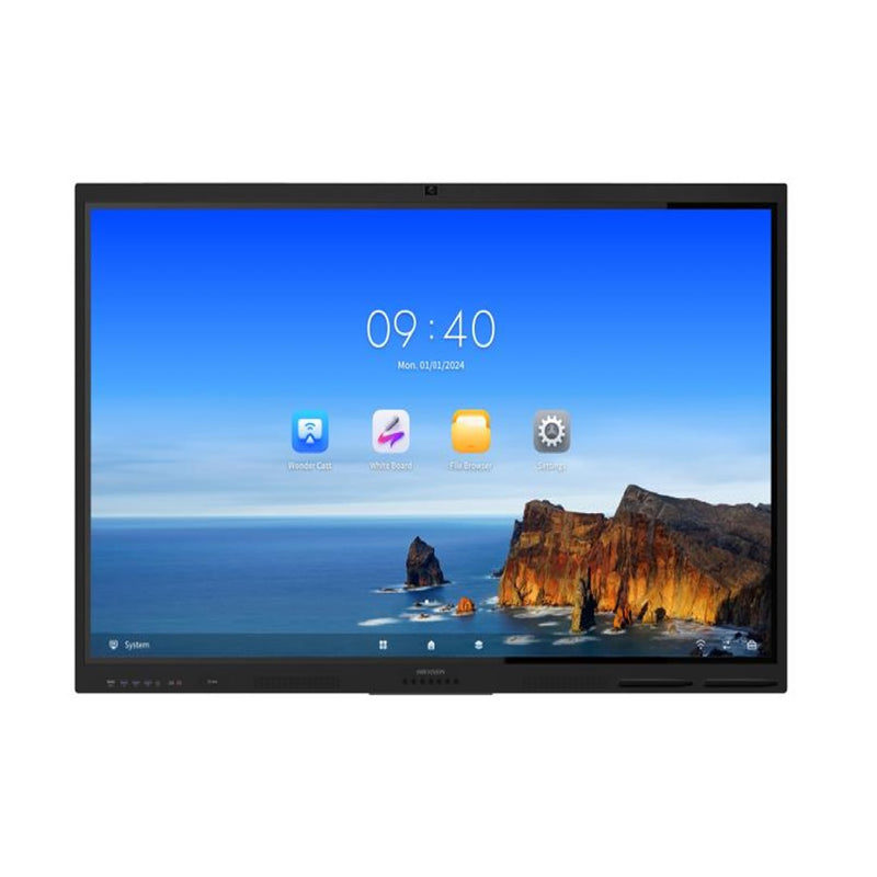 Hikvision DS-D5B65RB/FL 65" 4K UHD Interactive Flat Panel | 8GB RAM | 128GB Storage | 40-Point Touch | Android 13 | Built-in Speakers | Smart Display for Education & Business