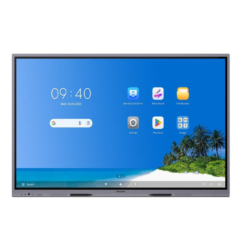 Hikvision DS-D5B75RB/EP 75" 4K UHD Interactive Flat Panel | 8GB RAM | 128GB Storage | 50-Point Touch | Android 14 | Built-in Speakers | Smart Display for Education & Business