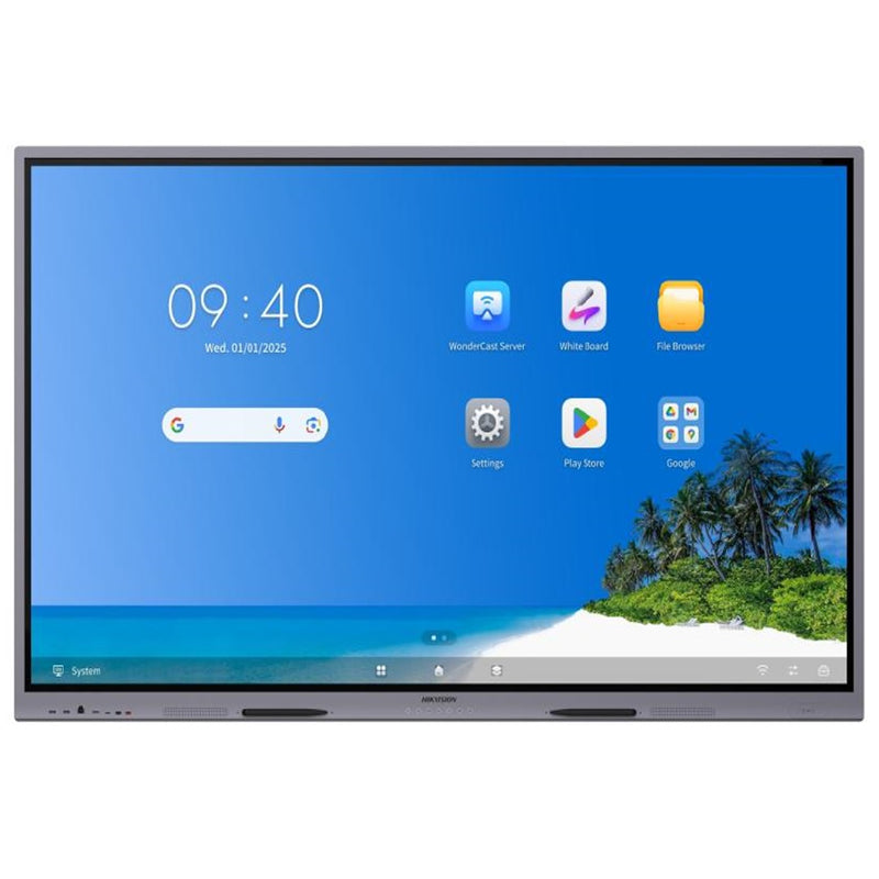 Hikvision DS-D5B65RB/EP 65" 4K UHD Interactive Flat Panel | 8GB RAM | 128GB Storage | 50-Point Touch | Android 14 | EDLA Certified | Built-in Speakers | Smart Display for Education & Business
