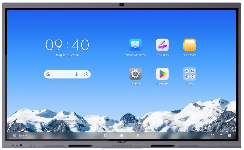 Hikvision DS-D5C86RB/B2L 86" 4K AI Interactive Flat Panel | 8GB RAM | 128GB Storage | Android 16 | 4K AI Camera & 8-Mic Array