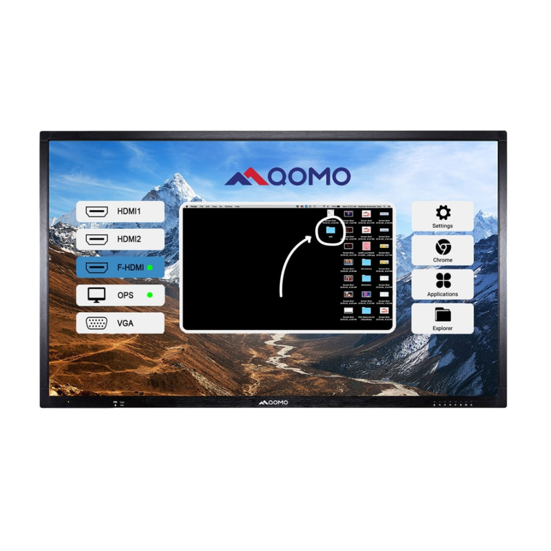 QOMO Journey 65 Interactive Multi-Touch Display, 65"