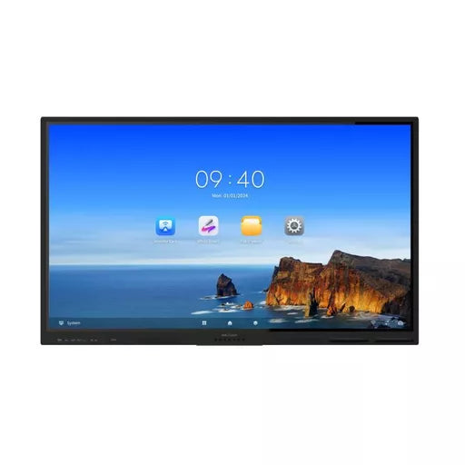 Hikvision DS-D5B65RD/D 65" 4K UHD Interactive Flat Panel Display | Built-in 8MP 4K Camera & 6-Mic Array | 8GB RAM & 128GB Storage | Android 14.0 | 45-Point Touch | 90% NTSC | USB-C & HDMI 2.0 Out